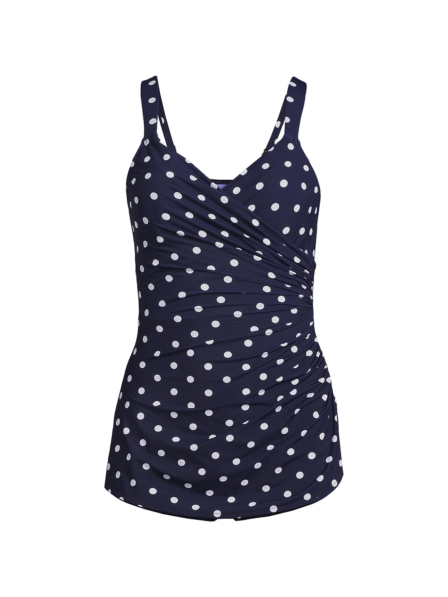 Lands' End Women's Long SlenderSuit VNeck Tummy Control Chlorine