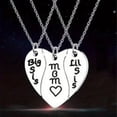 thumbnail image 5 of Jierger 3 Pieces Mother/Daughter Necklaces Stainless Matching Heart Shape Necklace Set Mother's Day Christmas Valentine's Day Birthday Gifts for Mom and Daughter, 5 of 5