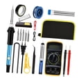 thumbnail image 3 of Juego de accesorios para soldador de 60 W, fácil de transportar, temperatura ajustable de 200 a 450  degreeC, herramientas para tallado y reparación de con multímetro, 3 of 8