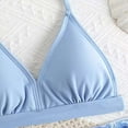 thumbnail image 4 of CAUYDY Teen Girl Summer Swimsuit Set Sleeveless Ruffle Top Swim Shorts Tween Girl 3Pcs Bathing Suit with Cover Ups 7t-14t Kids Girls Summer Swimwear (Sizes 7-8 Years,H03-Blue), 4 of 8