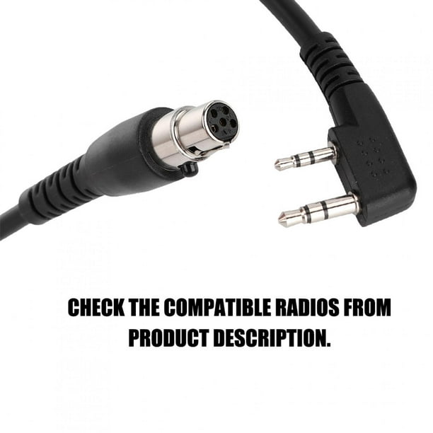 Ymiko Audio Cable, 2 Pin To 5 Pin Retractable Headset Cable Stable Hard Formed For For For Hyt