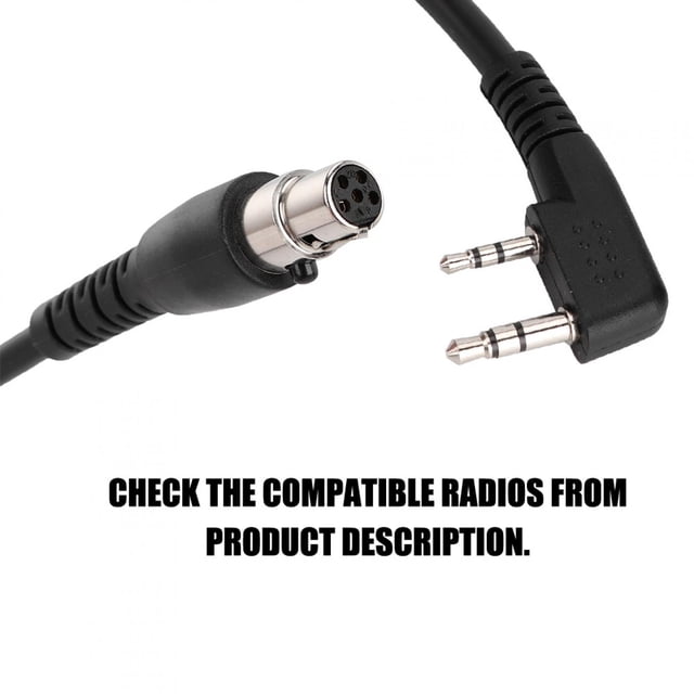 Cable En Espiral De 5 Pines Para Auriculares Y Radios Bidireccionales De Mano, Con Cubierta De Poliuretano Retráctil, Durabilidad