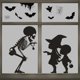 thumbnail image 1 of KAIYANG Decoración de fiesta de Halloween, calcomanía de ventana para niños y calaveras, 1 pieza, 1 of 4