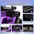 thumbnail image 7 of 12V Kids Ride-On Car, Electric Truck Ride-On Toys with 5MPH Max Speed, Remote Control, Lights, and Music for Kids Gifts,  Purple, 7 of 7