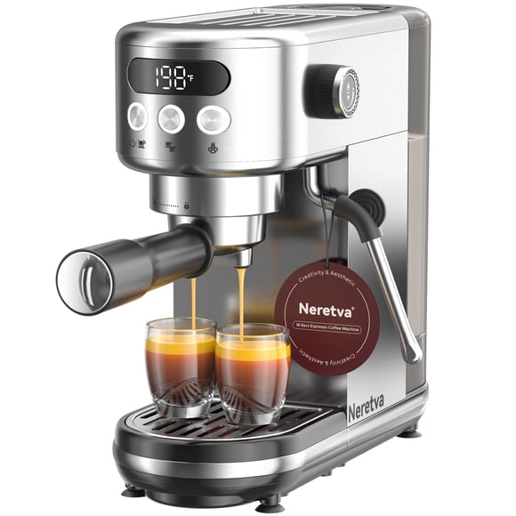Máquina de café espresso Neretva 20 bar con Power Steam y pantalla LED