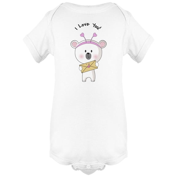 I Love You Adorable Bear Bodysuit Infant -Image by Shutterstock,  6 Months