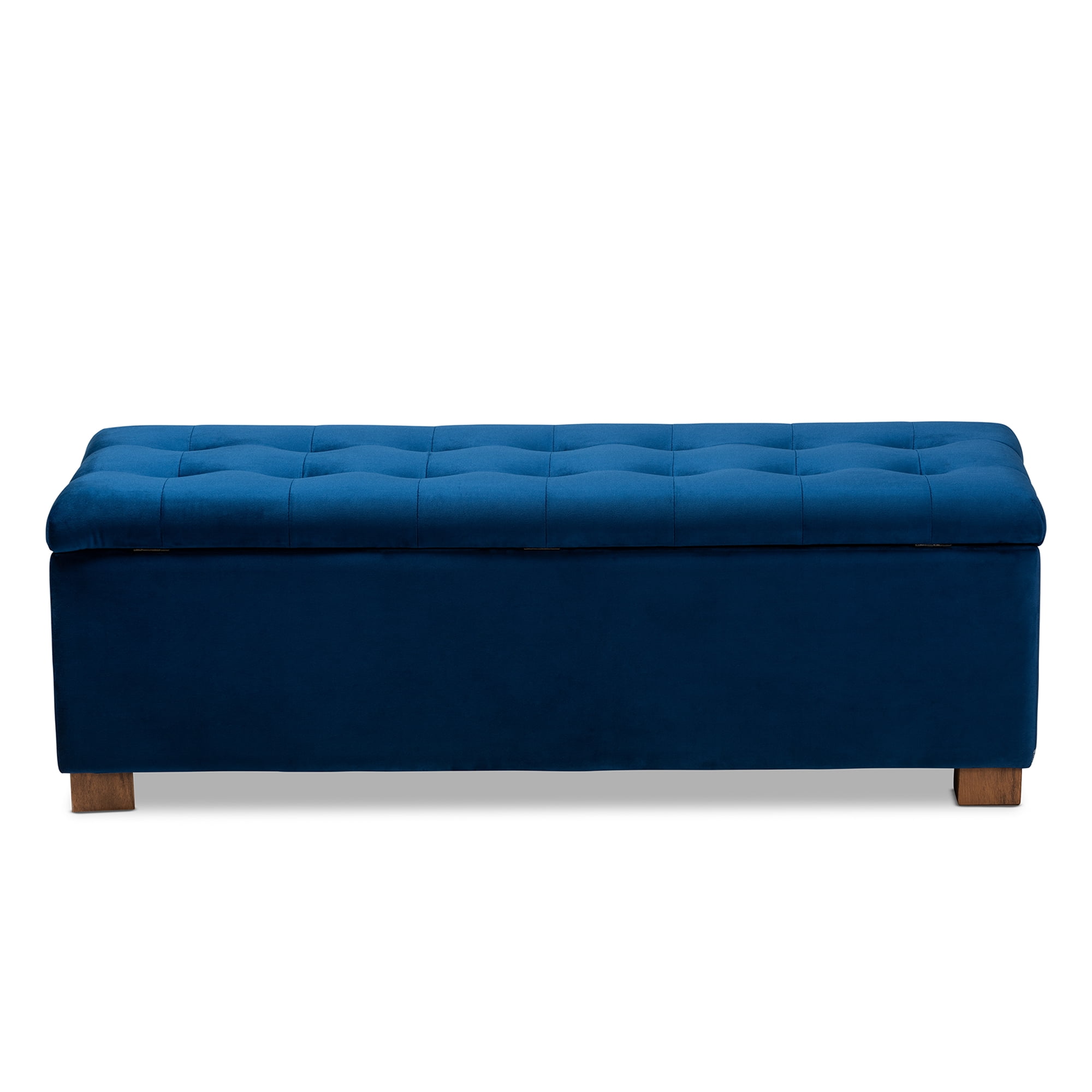 Baxton Studio Roanoke Modern and Contemporary Navy Blue Velvet