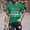 Green, variant on American Flag Men's Shirt 4th of July Patriotic Design Crew Neck Short Sleeve Summer Casual Top for Daily Wear