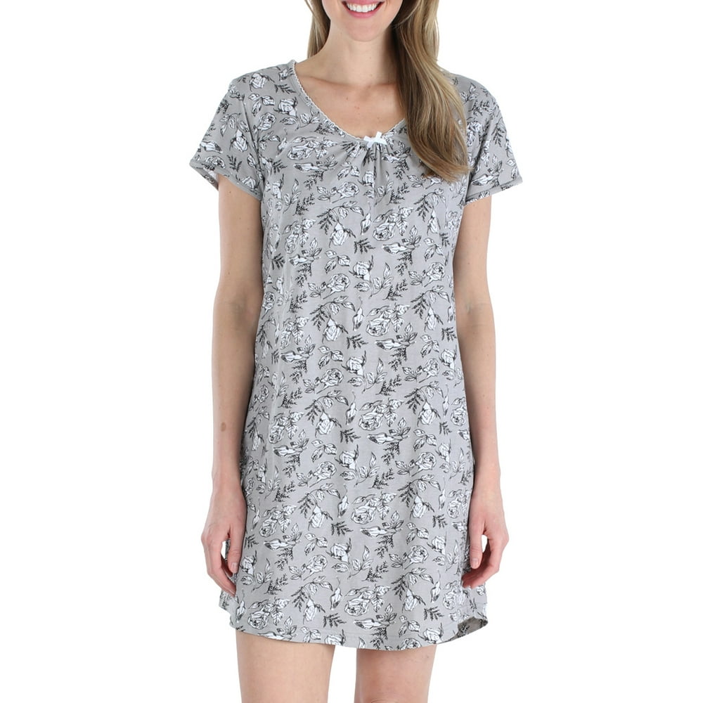 button up sleep gown