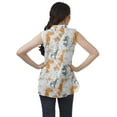 thumbnail image 4 of Moomaya Printed Mandarin Collar Tunic Sleeveless Casual Tank Top Summer Wear, 4 of 6