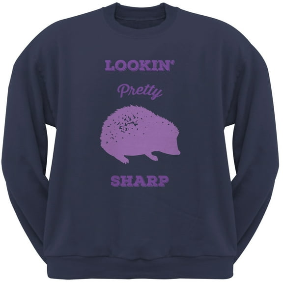 PAWS - Hedgehog Lookin' Pretty Sharp Navy Crew Neck Sweatshirt