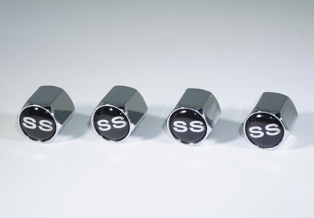 Chrome Valve Stem Caps fits GM "SS"