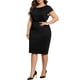 thumbnail image 4 of Vestido de oficina para mujer de tallas grandes Agnes Orinda, vestido lápiz vintage de los años 50 y 60, vestido ceñido para trabajar, 3X negro, 4 of 6