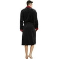 thumbnail image 3 of U2SKIIN Mens Fleece Robe, Plush Collar Shawl Bathrobe Flannel for Mens, 3 of 7