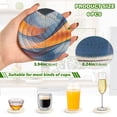 thumbnail image 3 of Blue and Orange Abstract Shape Drink Coasters with Holder Absorbent Coaster for Coffee Table Room Decor 6 Pack, 3 of 7