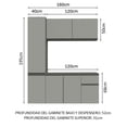 thumbnail image 3 of Cocina Integral Completa Modular Madesa Nice 160cm Gris, 3 of 10
