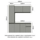 thumbnail image 3 of Cocina Integral Completa Modular Madesa Nice 160cm Gris, 3 of 10