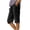 Black, variant on WIZUTIZ Women Bermuda Shorts Long Sports Wide Leg Relaxed Loose Shorts Mid Rise Solid Trousers Knee-Length with Pockets Shorts for Ladies Elastic Gym Blue Linen