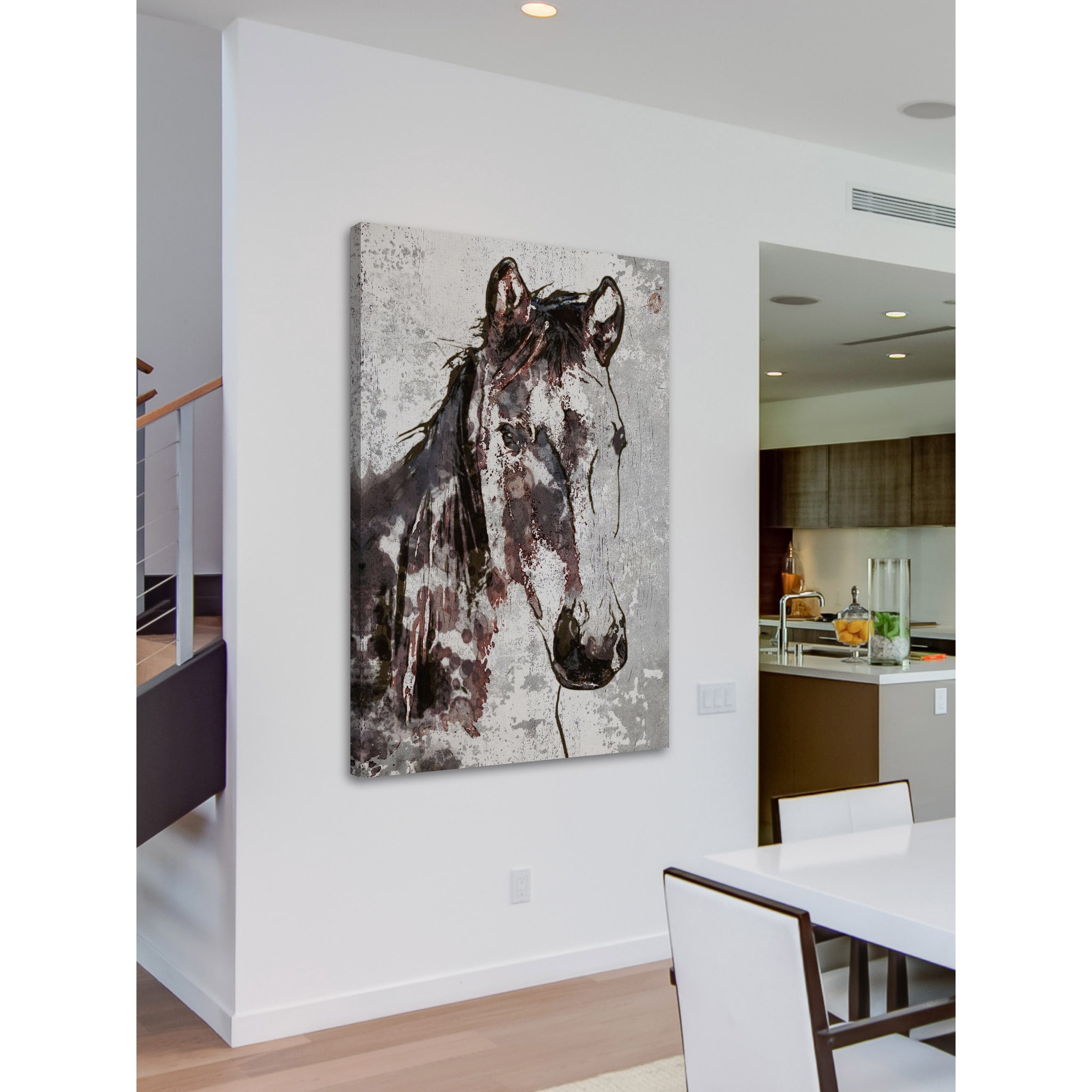 Marmont Hill "Frederik Horse" by Irena Orlov Painting Print on Wrapped Canvas
