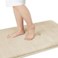 thumbnail image 1 of Alfombra de baño Yimobra, grande, de espuma viscoelástica supersuave, 90 x 60 cm, color beige, 1 of 8