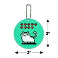 thumbnail image 6 of Nine Lives Cat Pixel Retro Game Round Luggage ID Tag Card Suitcase Carry-On, 6 of 7