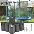 thumbnail image 2 of 6 Pack Trampoline Pole Caps, 1.25" Diameter, for Flat Steel Sheet Top Ring System, Black (6 Trampoline Guard Caps + 6 Screws + 1 Wrench), 2 of 5