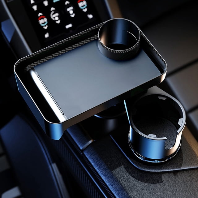VONKY Car Cup Holder 360 Degree Rotatable Vehicle Tea Beverage Snack Storage Food Tray Table Auto Interior Organizer Expander S L