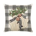 thumbnail image 1 of Funda de almohada de navidad con dibujos animados, cubierta de cojín con diseño de alce, copo de nieve, árbol de navidad, decoración de feliz navidad para el hogar, sofá, 2023, 1 of 4