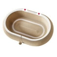 thumbnail image 3 of Rascador para gatos, cama, tablero rascador, protección para muebles, almohadilla rascadora ovalada transpirable con pelota de juguete para gatos de Blanco, 3 of 8