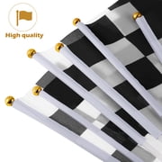25pcs Sports Events Flags Checkered Race Flags Polyester Flags Match Party Waving Flags with Sticks