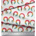thumbnail image 3 of Soimoi White polyester Crepe Fabric Paint Brush Abstract Fabric Prints By Yard 52 Inch Wide, 3 of 3