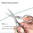 thumbnail image 2 of Tijeras plegables portátiles de acero al carbono línea de pesca herramientas de corte mini tackle suministros multifuncional tijeras de costura, 2 of 5