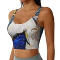 thumbnail image 2 of Hirioo Starry White Horse for Women's Sports Vest with Full-Print Design, Stretchy Fabric and Removable Pads-, 2 of 8