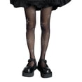 thumbnail image 2 of WIFORNT Collants Élastiques Taille Haute en Maille Transparente pour Femmes avec Strass, 2 of 7