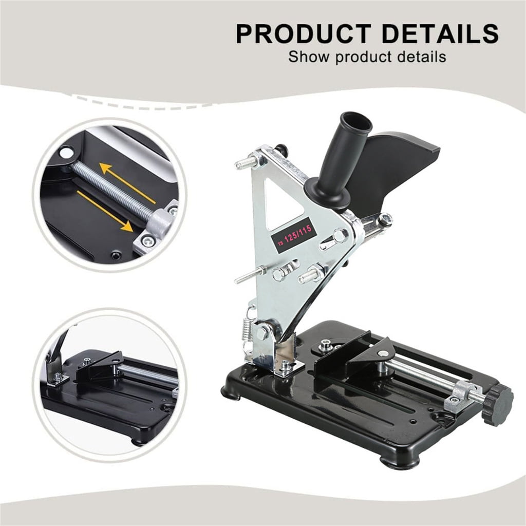 MOMOJIA Adjustable Angles Grinder Stand Mounting Bracket Stabilizers For 100-125mm Grinder Tool Mount With Solid Cast Iron Base