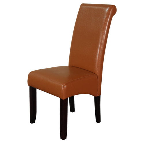 Milan Faux Leather Dark Brown Dining, Light Brown Leather Dining Room Chairs