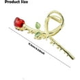thumbnail image 4 of 2 Pieces Rose Flower Metal Hair Claw Clips Alloy Strong Hold Jaw Hair Clamps Non-slip Barrette Hair Accessories for Women Girls Party Wedding Banquet Hair Styling Headwear, Gold, 4 of 4