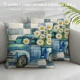 thumbnail image 3 of Shiartex Pillow Covers Daisy Truck  Pillows Decorative Throw Pillows Light Blue Pillowcase Spring Decorations Farmhouse Decor for Couch Sofa, 3 of 5