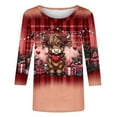 thumbnail image 4 of Craaazy Women's Charming Prints Valentines 3/4 Sleeve Shirts Gifts, 4 of 6