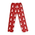 thumbnail image 4 of WTOBBY Women's Festive Christmas Pattern Pajama Pants with Elastic Waist - Holiday Themed Sleepwear for Comfortable Home Lounge Wear - Straight Leg Comfortable Fit,Hot Pink M, 4 of 8