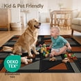 thumbnail image 4 of ODIKA 8'x10' Ultra-Soft Area Rug, Mosaic Bold Interlocking Motifs Brushstroke Abstract Geometric Refined None Washable, Bare feet friendly, Silk-Touch for Bedroom, Under Sectional, 4 of 7