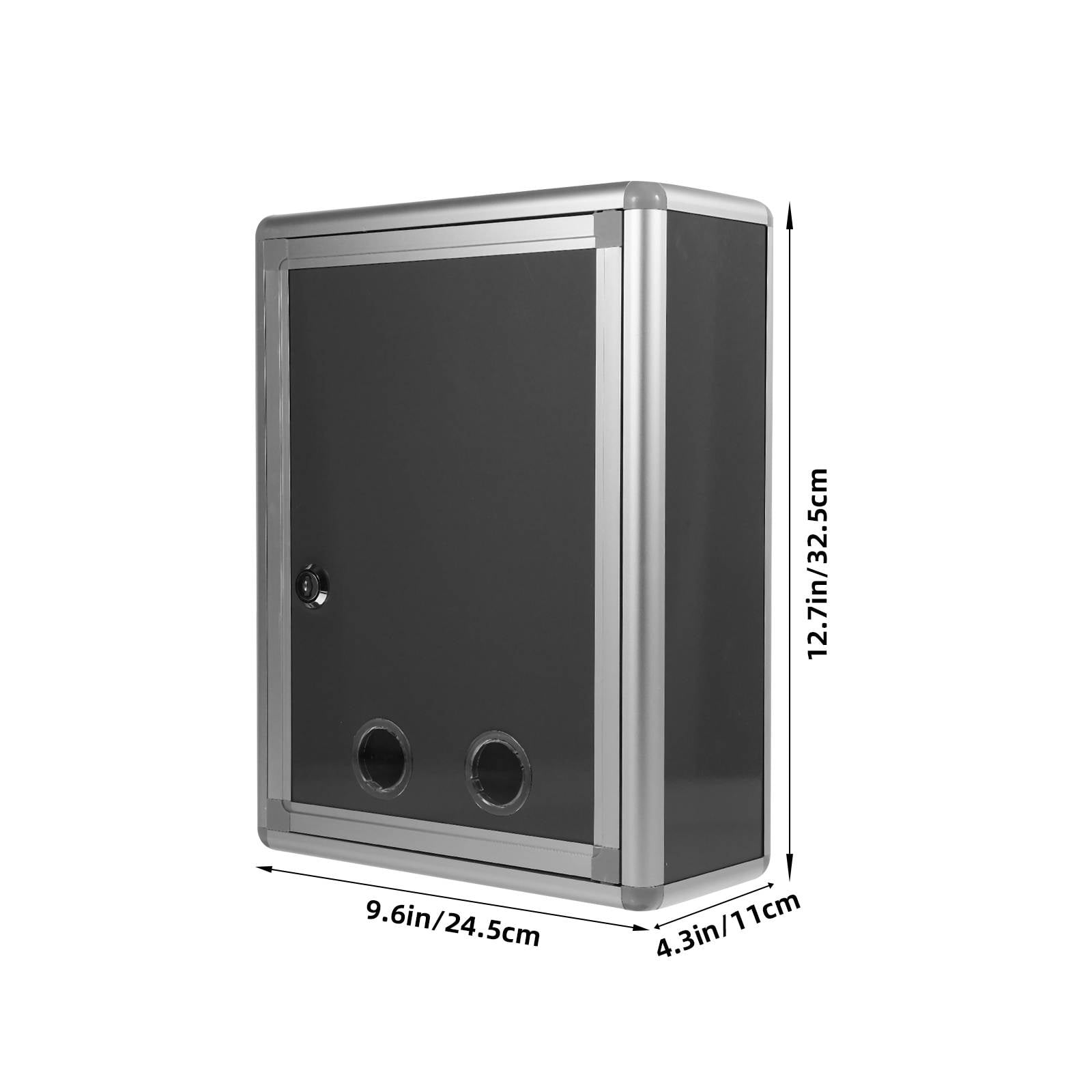 WHAMVOX Modern Post Wall-mounted Suggestion Box Office 32.50X24.50X11.00CM Silver