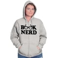 thumbnail image 5 of Book Club Nerd Nerdy Geeky Hipster Zip Hoodie Sweatshirt Women Brisco Brands M, 5 of 6