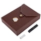 thumbnail image 1 of Mini humidor portátil de cuero para puros, caja de madera de cedro, contenedor para guardar cigarrillos (marrón), 1 of 14