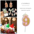 thumbnail image 2 of Baking Birthday Candle Golden Glitter Powder Number Party Pie Party Pie Decor Cake Decoration Kids Gift, Type 9, 2 of 6