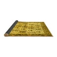 thumbnail image 2 of Ahgly Company Indoor Square Animal Yellow Traditional Area Rugs, 7' Square, 2 of 4
