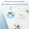 thumbnail image 3 of Pnnied Body Fat Scale,Digital Bathroom Scale for Weight, Scale with BMI, Body Fat, Muscle Mass, Body Composition Analysis, Highly Accurate Bluetooth Scale with APP(White), 3 of 7