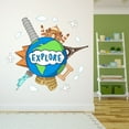 thumbnail image 3 of Home Wall Decal - Explore - Cute Travelling Design Cute Famous Places Designs Around the Globe - Proudly Hand Made Decal - Size: 30 In(W) x 27 In(H), 3 of 5