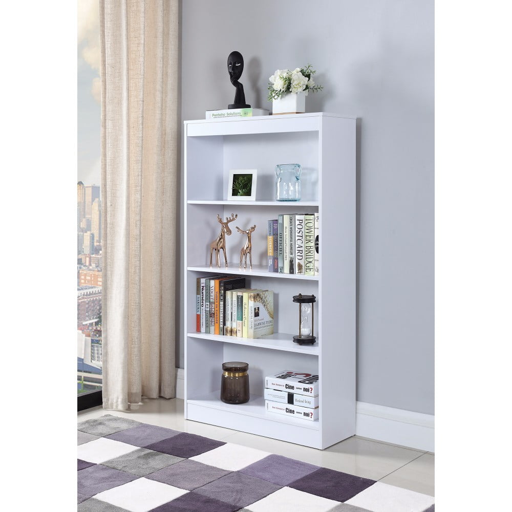 Sophisticated Wooden Bookcase With 4 Shelves White Walmart Com   A80da486 A623 468d B3f5 907d76fbfed2 1.b747ecca3cbd49c79e3ab5a6c4820079 