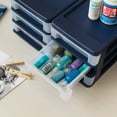 thumbnail image 5 of IRIS Small 3 Drawer Countertop Organizer, 2 Pack - Navy Blue, 5 of 8